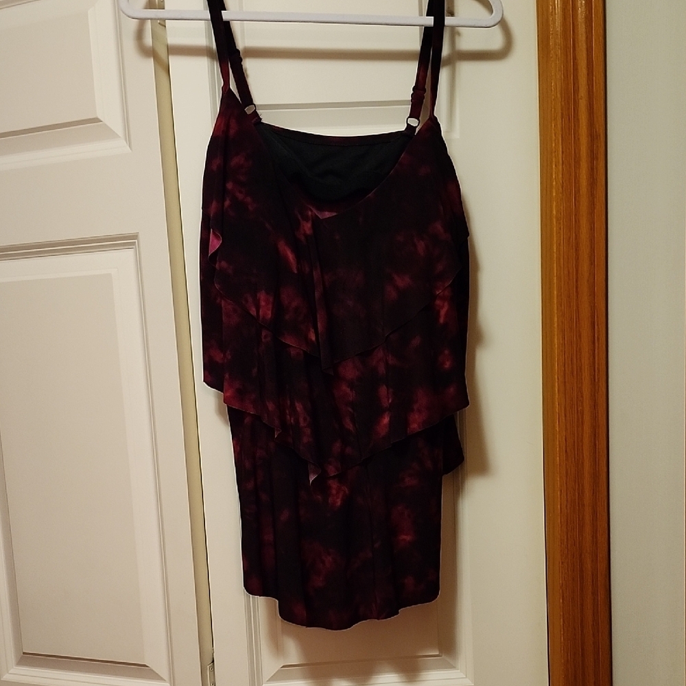 Stylish Black and Red Layered Dress